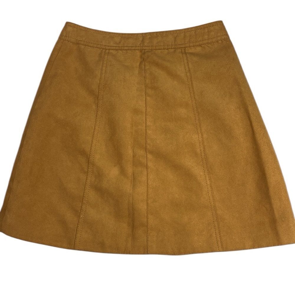 H&M Faux Suede Snap Front Skirt - Picture 3 of 10